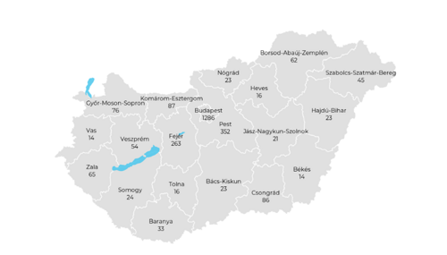 Továbbra is Budapesten és környékén van a legnagyobb számú ismert fertőzött